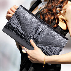 Cowhide Women's Pattern Real Leather Long Purse