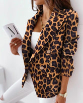 Blazer Lapel Collar Open Front Coat