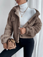 Women's Coats Casual Lapel Plush Thickened Coat