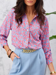Women's Blouses Loose And Elegant Printed Breasted Blouse