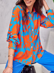 Women's Blouses Loose And Elegant Printed Breasted Blouse