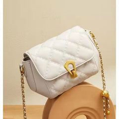 Chain Small Female Lady Rhombus Shoulder Leather Women's Shoulder Bags