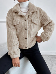 Women's Coats Casual Lapel Plush Thickened Coat