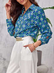 Women's Blouses Loose And Elegant Printed Breasted Blouse