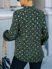 Women's Blouses Chiffon Print Polka Dot Long Sleeve Blouse