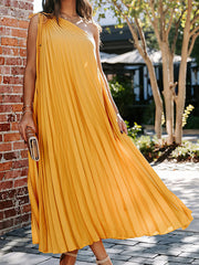 Women's Dresses One Shoulder Temperament Commuting Irregular Midi Dress