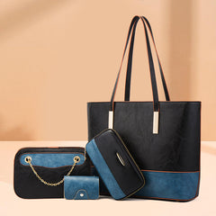 Color Women's Child Shoulder Large Splicing Shoulder Bags