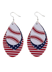 Flag Day Theme Multi-layer Sequins Striped Fashion Earrings