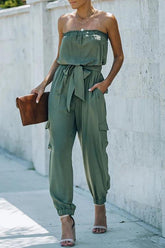 Strapless Multi-Pocket Jumpsuit