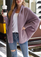 Casual Long Sleeve Solid Color Cardigan