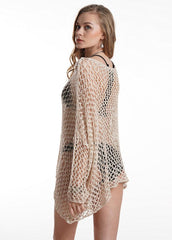 Long Sleeve Cut Out Cover Up