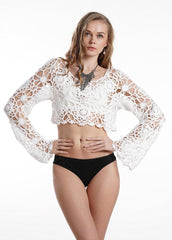 Long Sleeve Cut Out Cover Up