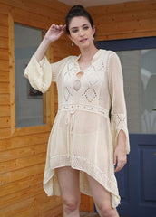 Long Sleeve Cut Out Cover Up