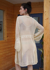 Long Sleeve Cut Out Cover Up