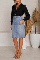 Button Cuffed Sleeve Shirt