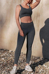 Solid Seamless Bra Leggings Set