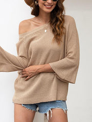 Bow Halter Solid Sweater