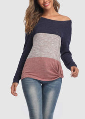 Color Block Round Neck T-shirt