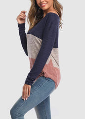 Color Block Round Neck T-shirt