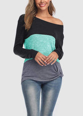 Color Block Round Neck T-shirt
