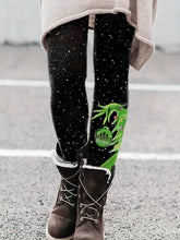 Comfortable Christmas Tree Print Elastic Waist Skinny Leggings