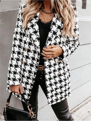 Long Sleeve Slim Fits Lapel Mid-Length Coat