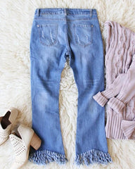 90s Vintage Ripped Fringe Hem Low Waist Jeans