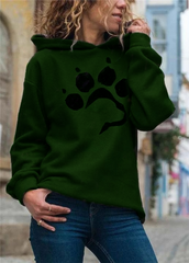 Long Sleeve Hat collar Printed Casual Hoodie