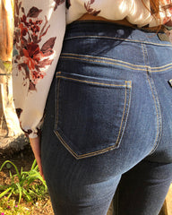 70s Vintage Raw Hem High Waist Flare Jeans