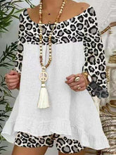 Leopard Print Stitching Loose Suit