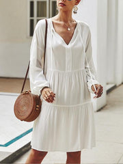 Long Sleeve Loose Midi Dress