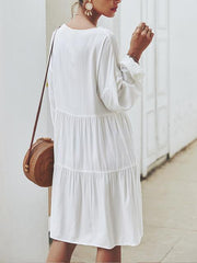 Long Sleeve Loose Midi Dress