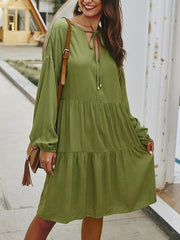 Long Sleeve Loose Midi Dress