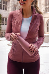 Cozy Zipper Stand Collar Jackets