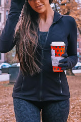 Cozy Zipper Stand Collar Jackets