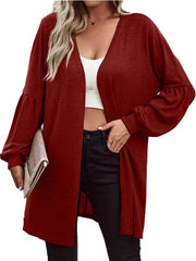 Women's Cardigans Solid Color Fashion Knitting Long Sleeved Cardigan