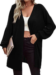 Women's Cardigans Solid Color Fashion Knitting Long Sleeved Cardigan