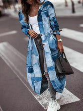 Women's Coats Casual Lapel Print Mid-Length Trench Coat