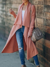 Women's Coats Temperament OL Tongle Long Sleeve Long Knit Coat