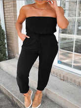 Women's Jumpsuits Bandeau Pocket Sleeveless Casual Jumpsuit