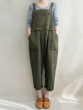 Women's Jumpsuits Fashion Pocket Suspenders Jumpsuit