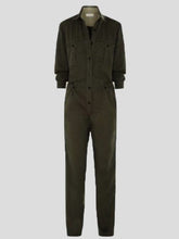 Women's Jumpsuits Lapel Pocket Button Long Sleeve Cargo Jumpsuits