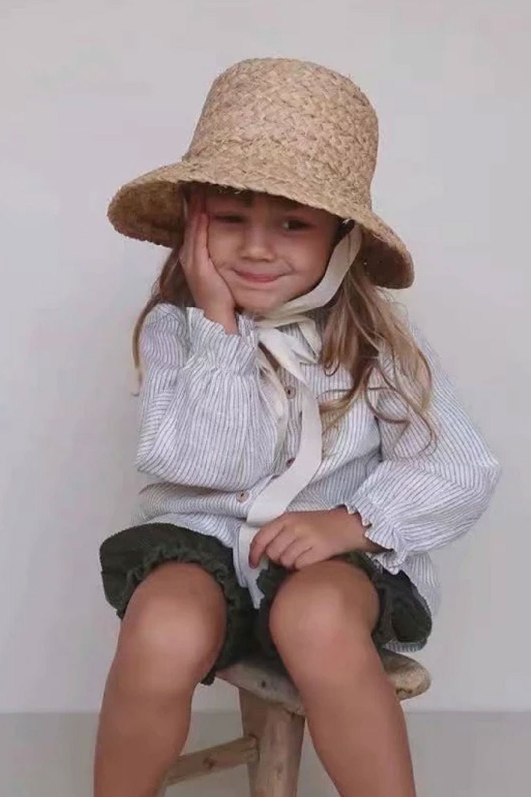 Boho Hat, Kid Hat, Sun Hat, Little Girl Hat, Amelia White Ribbon
