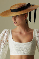 Boho Hat, Sun Beach Hat, Wide Brim Straw Hat, Retro Hat Bella, in Red, Blue, Pink and Black