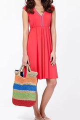 Boho Bag, Woven Rope Handbag, Alba Yellow Rainbow