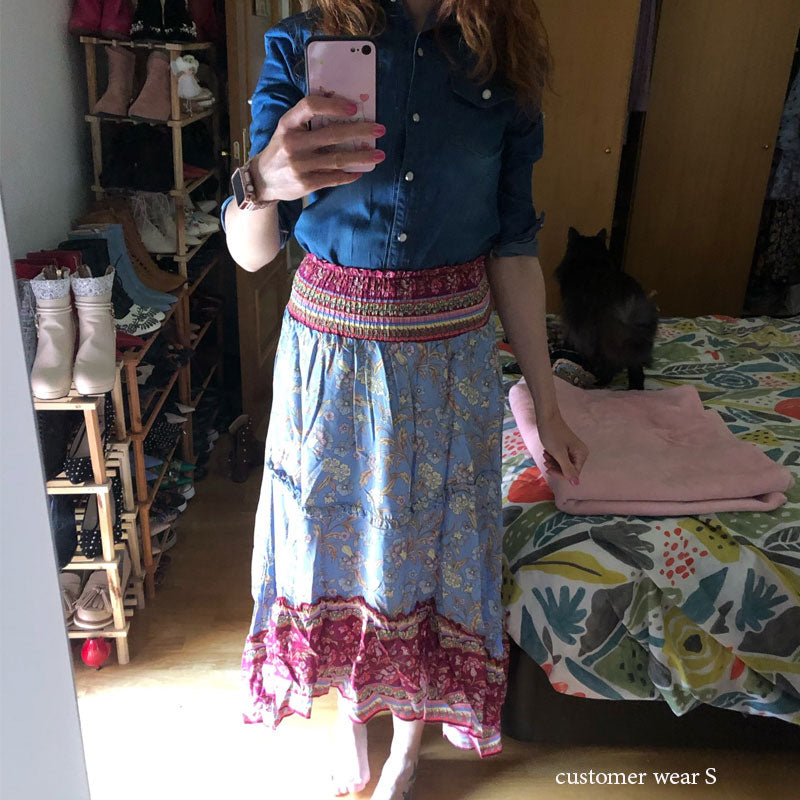 Boho Skirt, Hippie Skirts, Maxi Skirt, Orose Pink Aurelia
