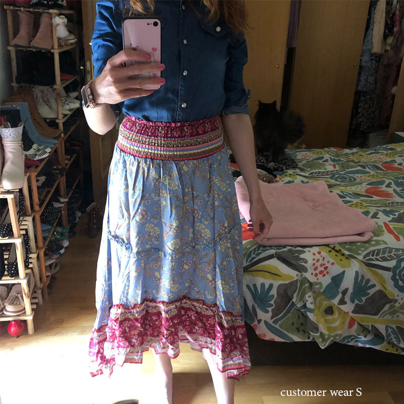 Boho Skirt, Hippie Skirts, Maxi Skirt, Orose Pink Aurelia