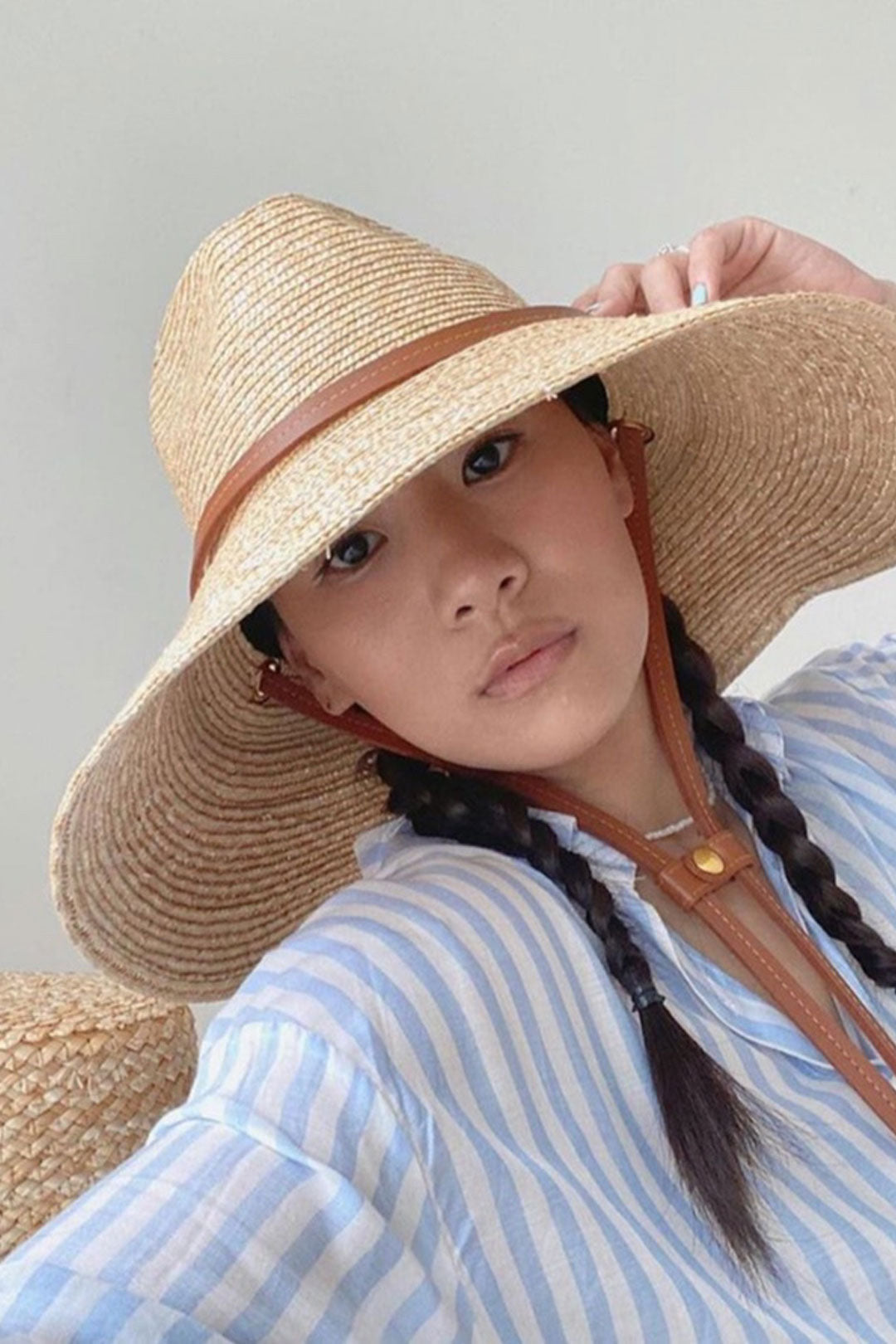Boho Hat, Sun Hat,Beach Hat, Straw Hat, Brown Studio