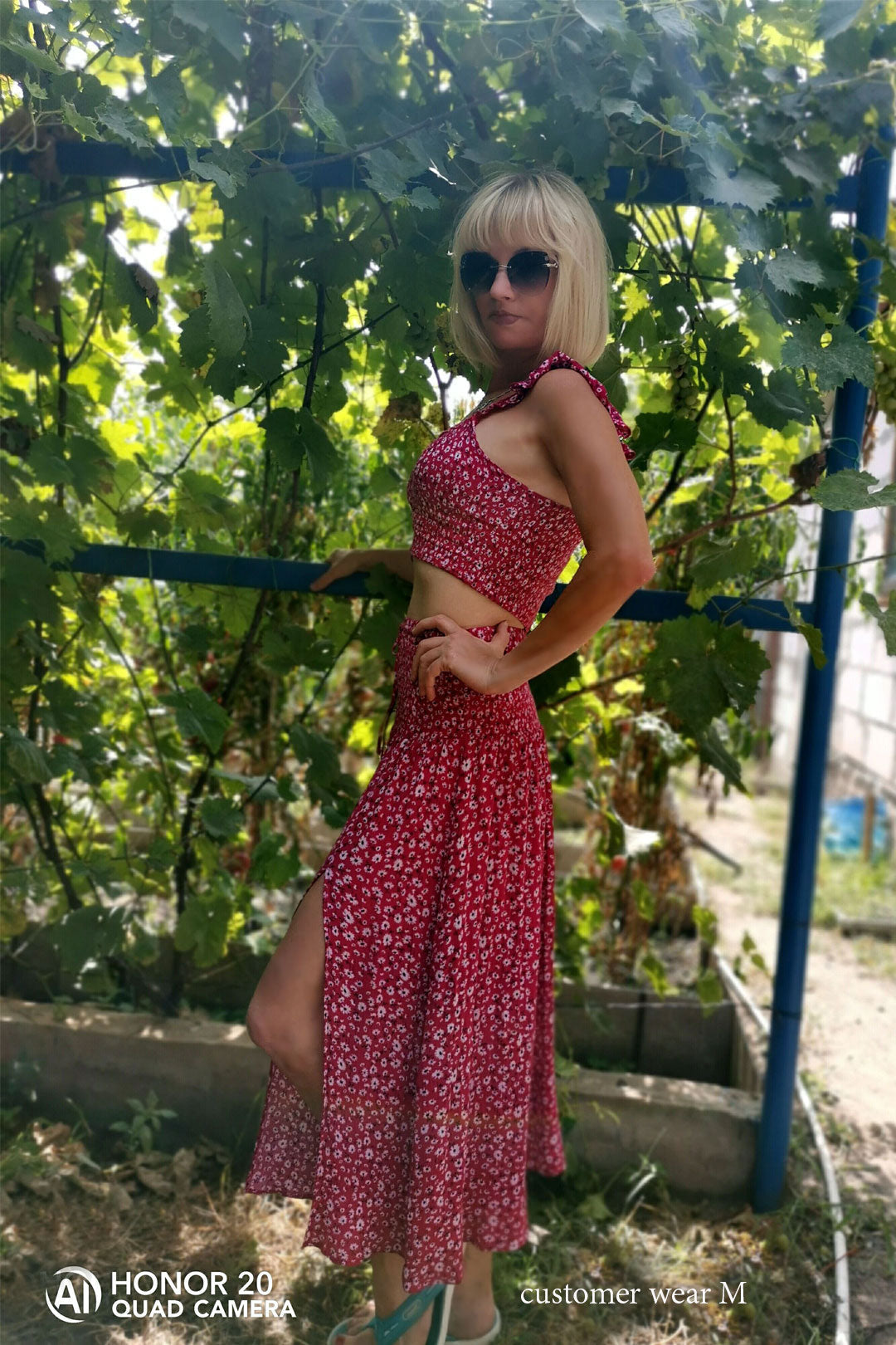 Boho Two Piece Set, Two Piece Pants Set, Wild Floral Daisy Saffron