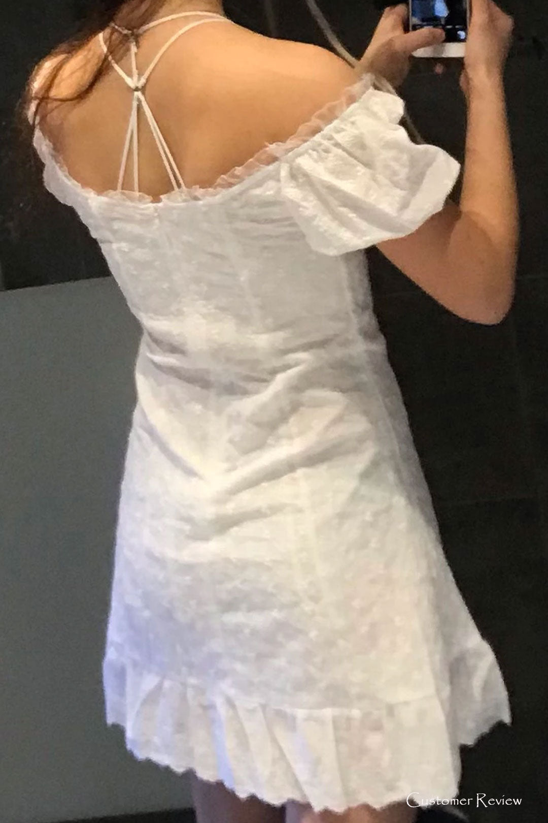 Boho Mini Dress Amelia in White